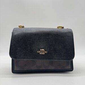 COACH Klare logo coated canvas convertible crossbody bag - Black / Brown